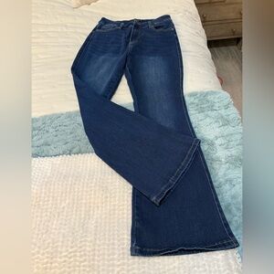 Flying Bananas Classic Blue Flared Jeans with Faded Detail Size 10S